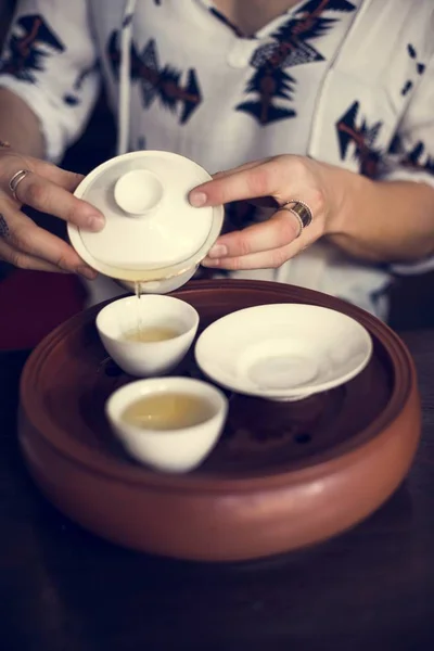 Young Woman Drinking Tea — Stock Photo, Image