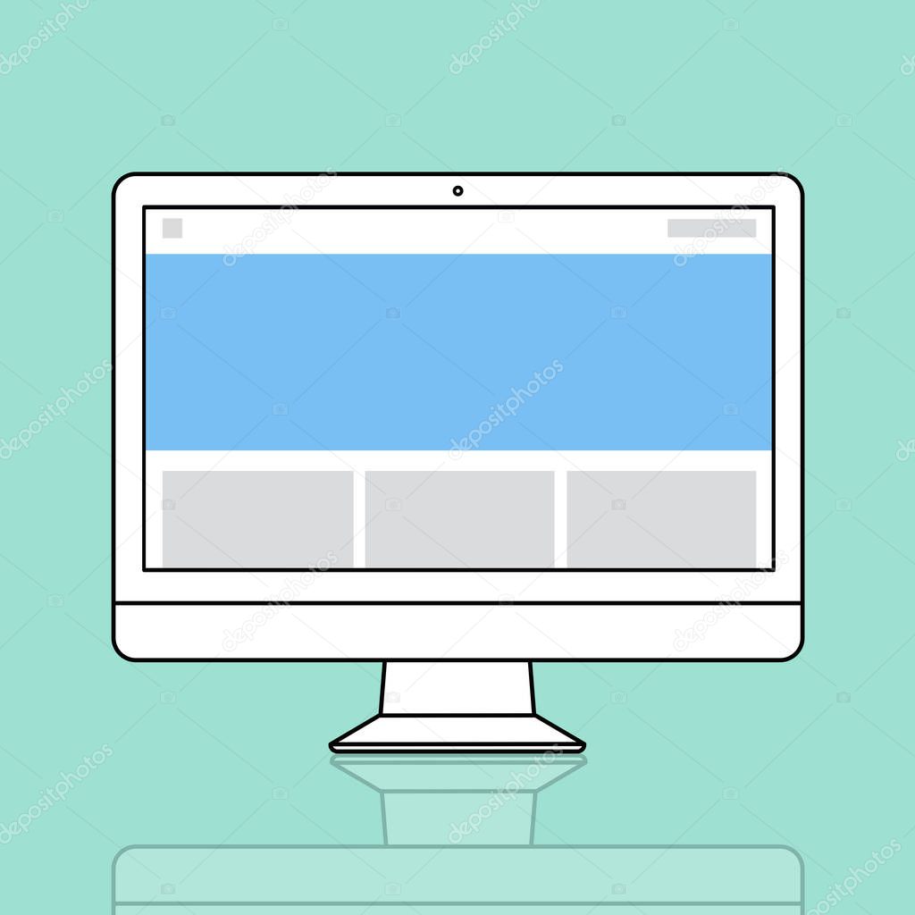 web design template monitor