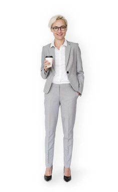 Genç iş kadını gülümsüyor 