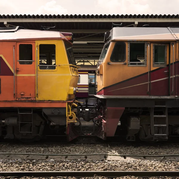 Trains on railway tracks — Stock Photo, Image