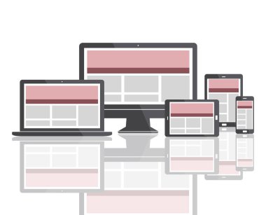 Beyaz arka plan üzerinde dijital cihazlar