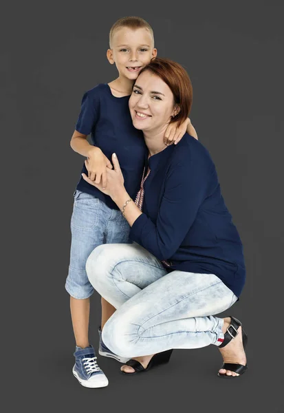 Mother Hugging Son — Stock Photo, Image