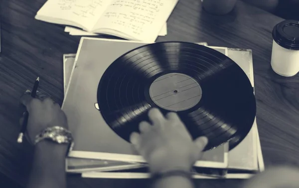 ANTIGUO discos de vinilo —  Fotos de Stock