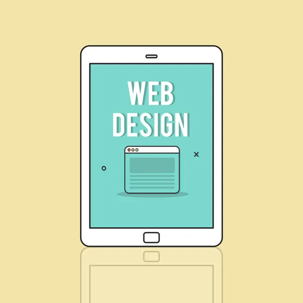Web tasarım şablonu dijital tablet — Stok fotoğraf