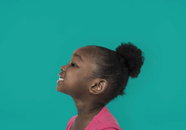Kleines afrikanisches Mädchen Profil — Stockfoto