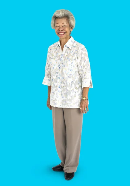 Senior Woman in studio — Stock Photo, Image