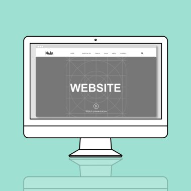 Web tasarım şablonu monitör