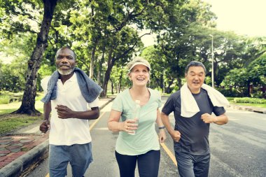 Kıdemli Park'ta jogging arkadaş
