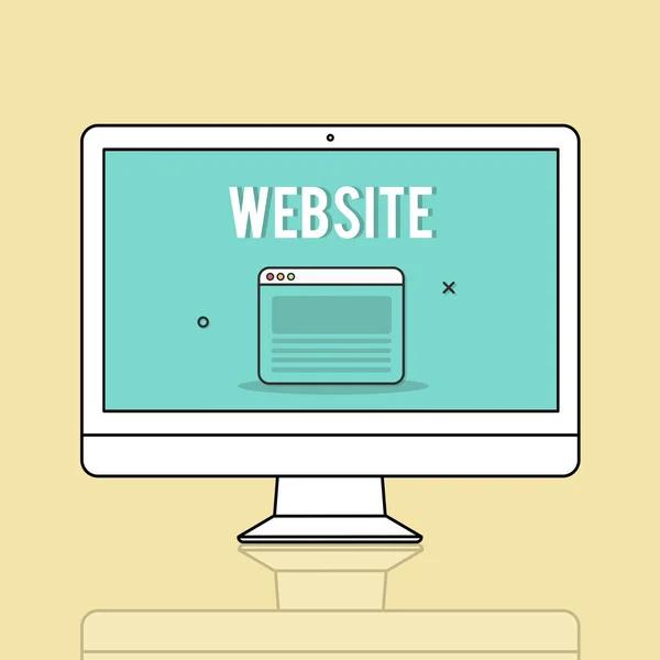 Web design sablon monitor — Stock Fotó