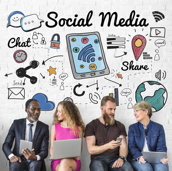 People using digital devices 