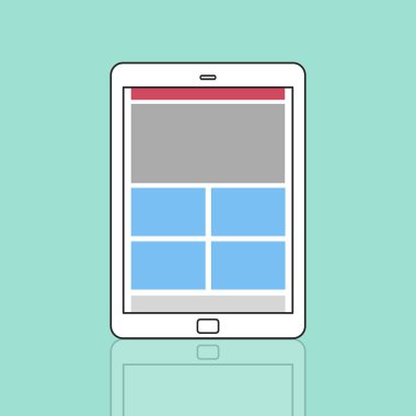 Web tasarım şablonu dijital tablet