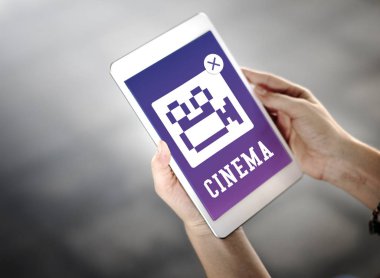Dijital tablet tarama kadın