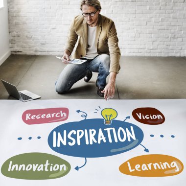 Poster çalışma iş adamı