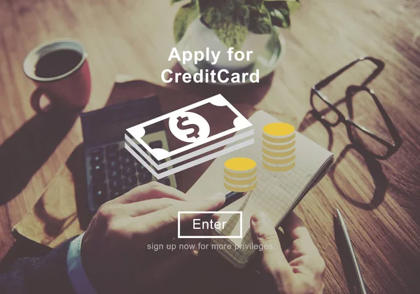 Kreditkarte beantragen — Stockfoto