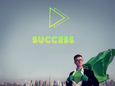 Süper kahraman işadamı kavramı