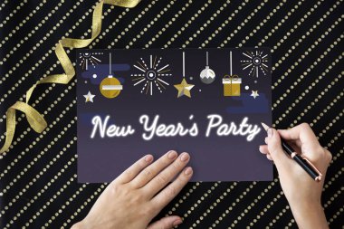 Kutlama kartı yazma kavramı