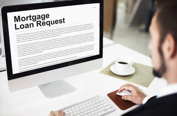 Business man working with computer — Stock Photo, Image