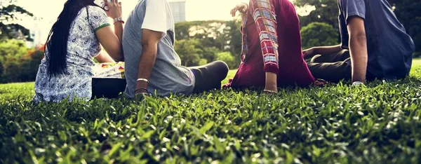 Indian Friends chilling in park — Stock Photo, Image