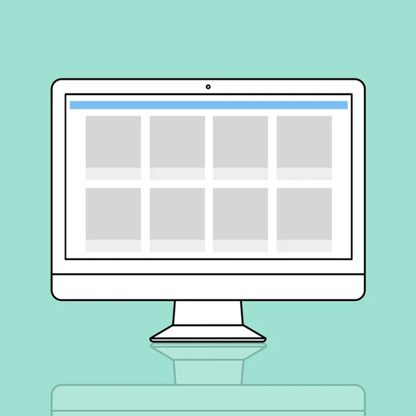 Web design template monitor — Stock Photo, Image