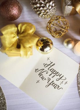 Mutlu yıllar tebrik kartı.