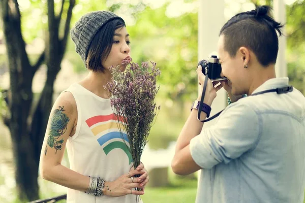 Coppia lesbica Momenti — Foto Stock