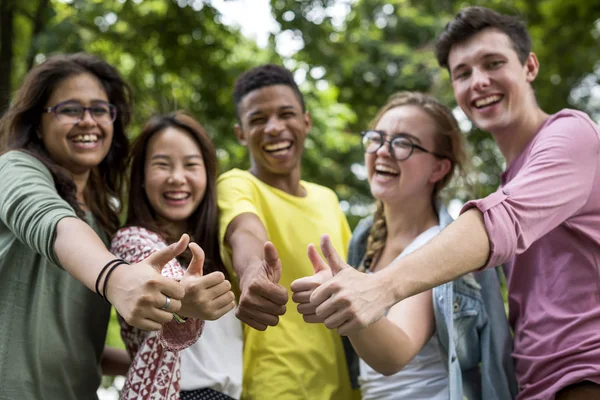 People showing Thumb Up fingers — Stock Photo, Image