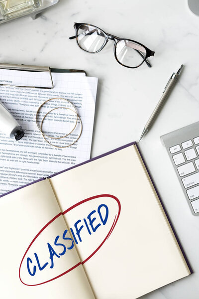 Diary with text on page