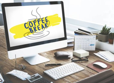 bilgisayar metin üstünde perde ile