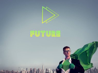 Süper kahraman işadamı kavramı