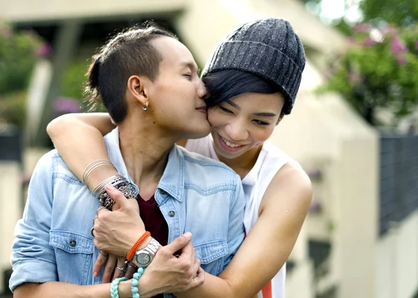 Casal de lésbicas momentos — Fotografia de Stock