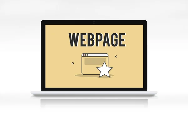 Modelo de web design laptop — Fotografia de Stock