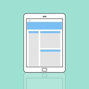 Web tasarım şablonu dijital tablet