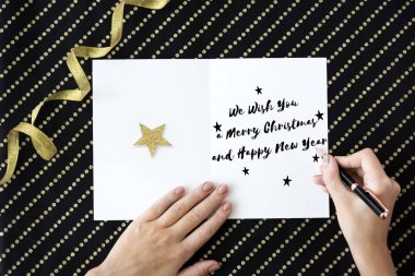 Kutlama kartı yazma kavramı