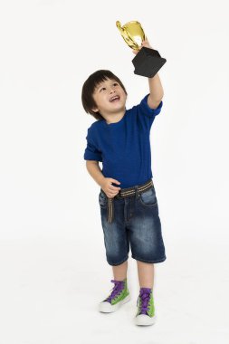 Asyalı çocuk Studio poz 