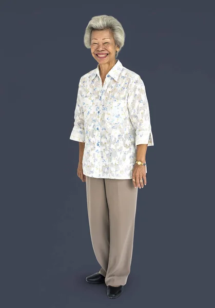 Senior Woman in studio — Stock Photo, Image