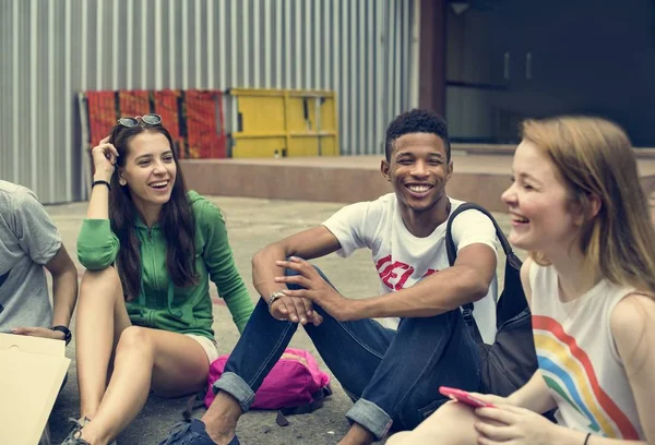 Hipster Teenage vrienden — Stockfoto