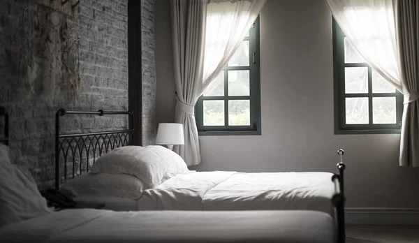 Konforlu yatak odası iç — Stok fotoğraf