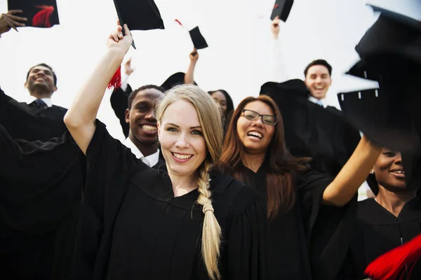 Diversity college Students Graduation — Stock Photo, Image