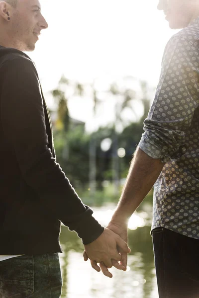 Gay Couple holding hands — Stock Photo, Image