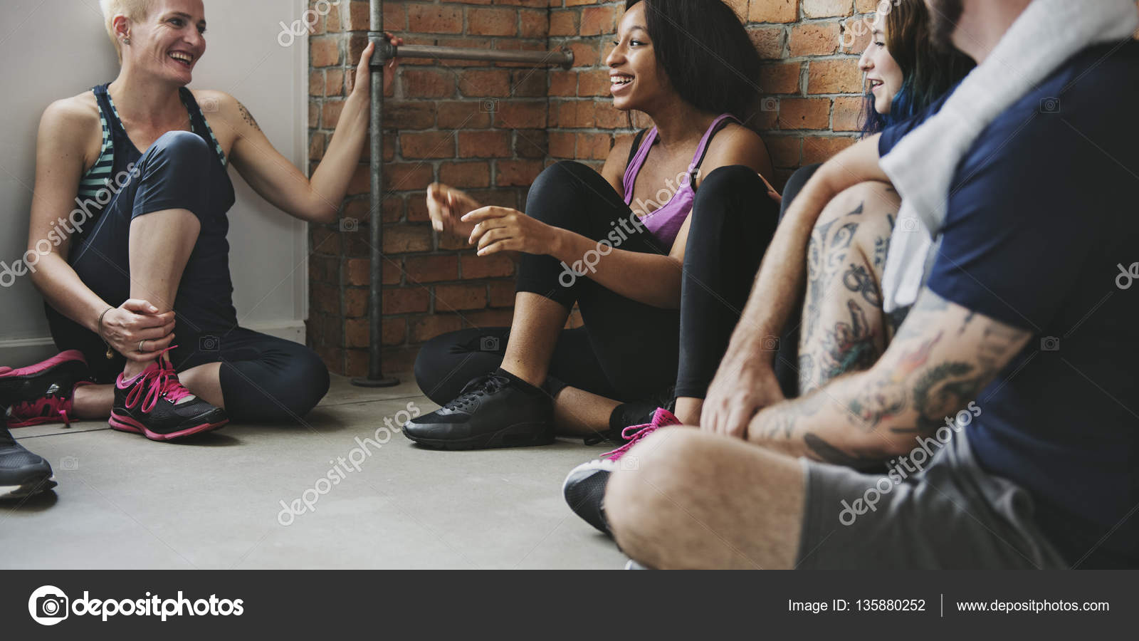 People chilling after Workout Exercises Stock Photo by ©Rawpixel 135880252
