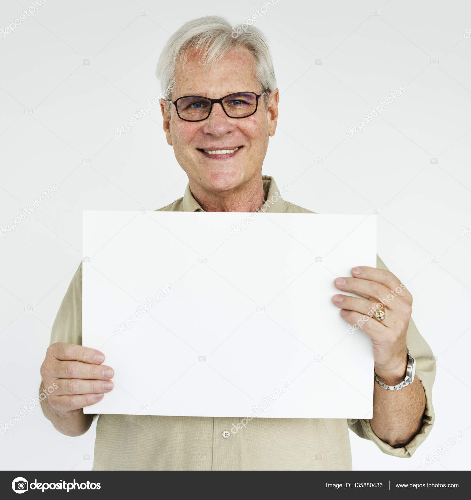 Description of old man face picture