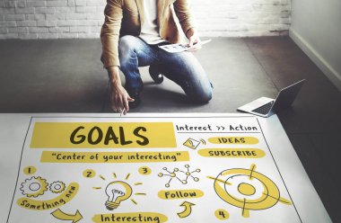 Poster çalışma iş adamı