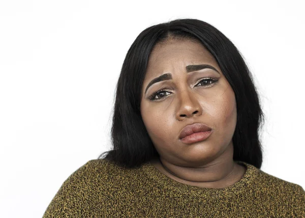 Sorgliga afrikansk kvinna ansikte — Stockfoto