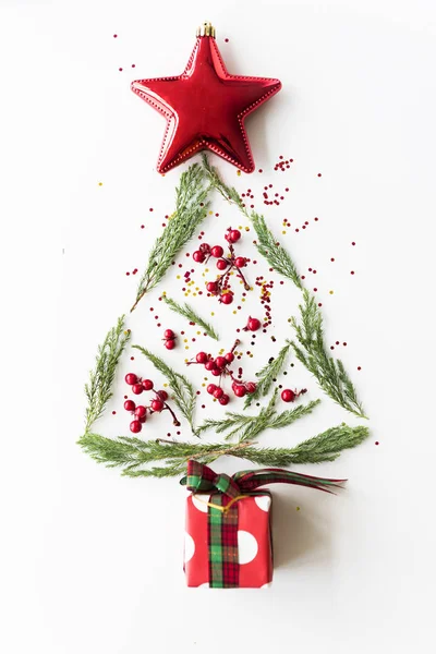 Christmas decorations on the tree — Stock Photo, Image