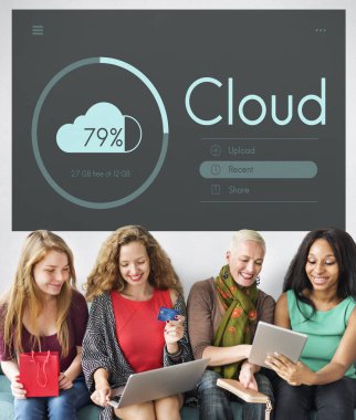 Dijital cihazlar kullanarak kadınlar