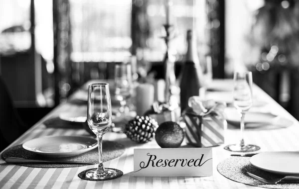 Reserved  served table in Restaurant