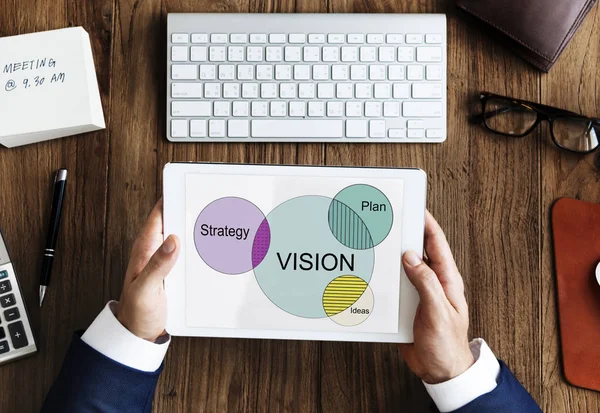 iş kişi dijital tablet kullanma