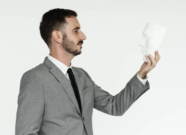 Man holding mask — Stock Photo, Image