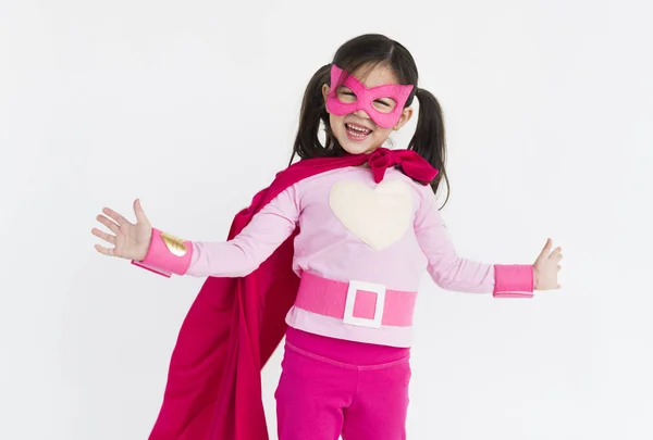 Chica en traje Superhéroe — Foto de Stock