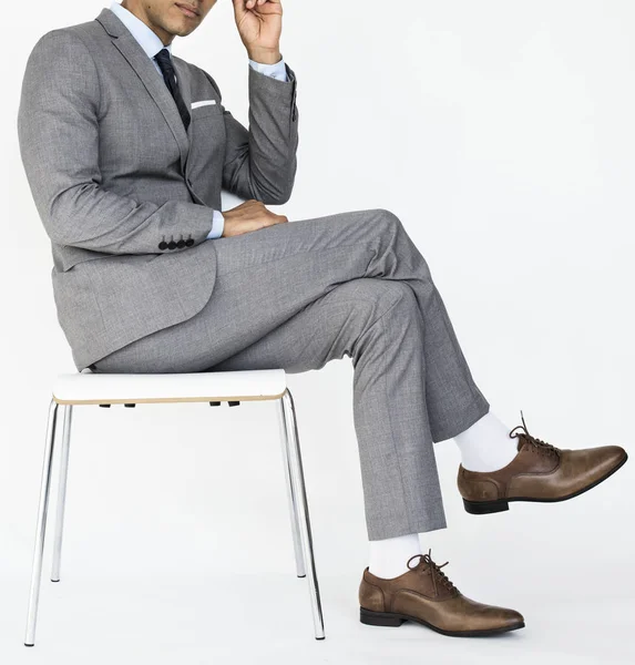 Businessman sitting on the chair — Stock Photo, Image